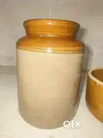 Handmade pickle jar 4000ML + yellow Stone bowl 2500ML
