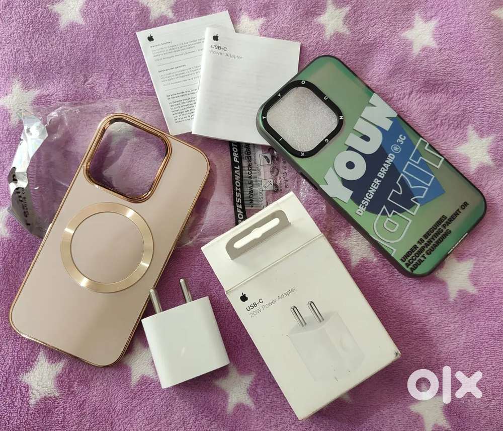iPhone adapter and 2 covers