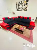 6 seater L shape LHS sofa with Tea Table and Carpet