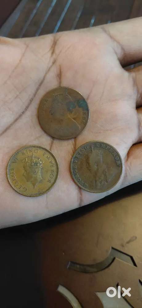 One quarter Anna old coin 3 coin