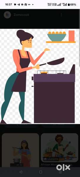 Required cook maid for kitchen and other work