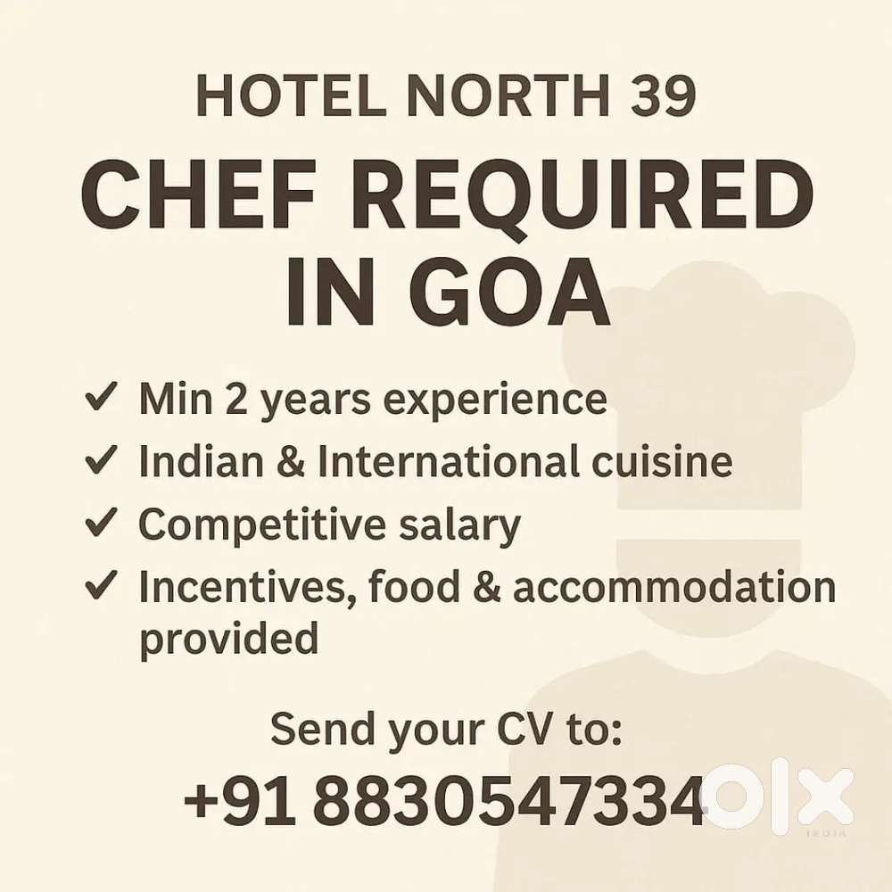Chef at North 39 hotel Mandrem Goa