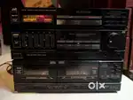 JVC DR-E5L STEREO DOUBLE CASSETTE DECK RECEIVER FM AUX WORKING