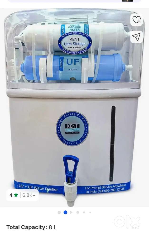 Kent Ultra storage 8L UV+UF water purifier
