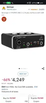 Bharanger U-Phoria UM2 AUDIO INTERFACE