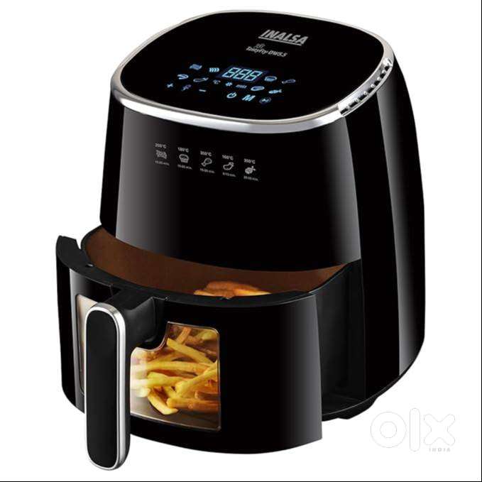 INALSA Air Fryer for Home5.5 liter Capacity 1600W with smart AirCrisp