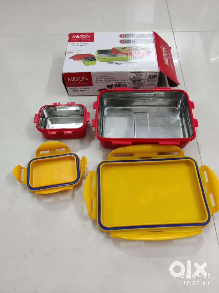 Kadhai, Steel Daba,Glass Set of 6,Pickle Chini Mati Container, Tiffin