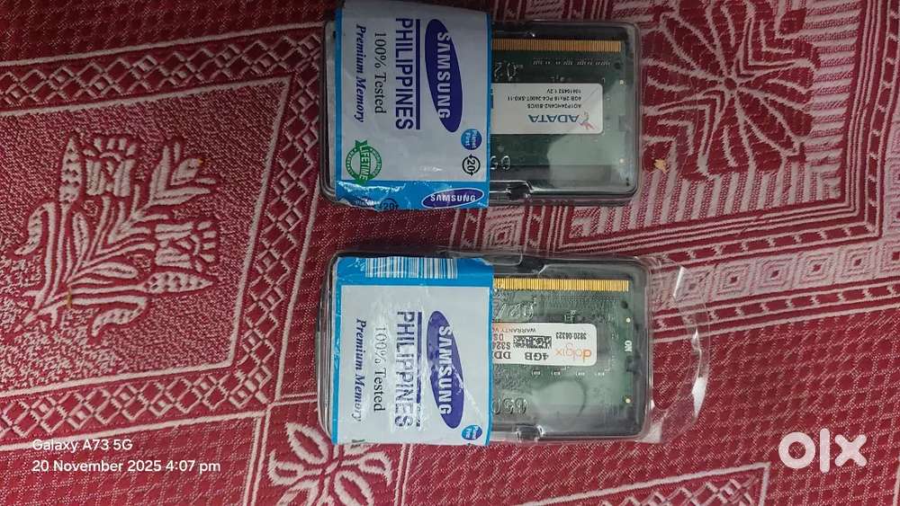 4GB×2 laptop Ram for Sale.