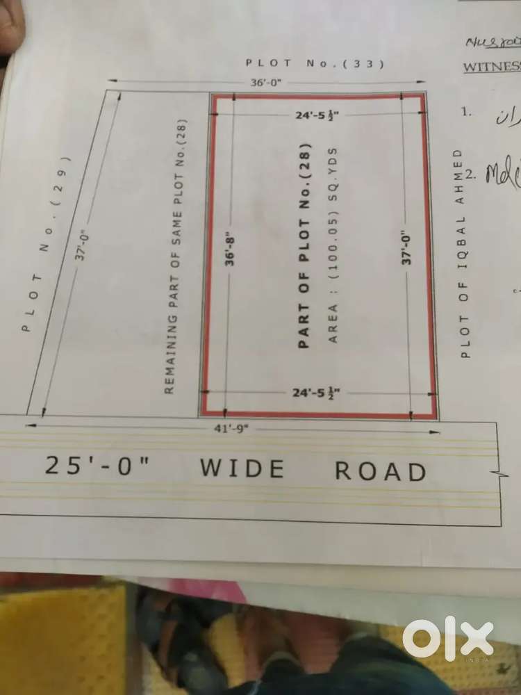 Plot sale.