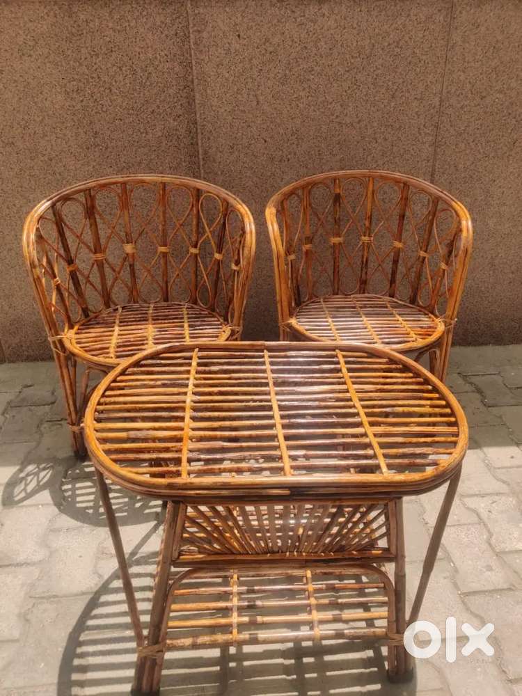 Cane Back Mudha Chair Cane Table Wall Decorative Items Handicrafts