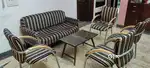 Sofa 3 seater + 4 chairs + 1 center table