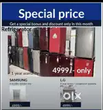 I'd67 hurry up limited offer on second hand, fridge & washing machine