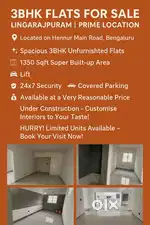 BHK FLATS FOR SALE LINGARAJPURAM  PRIME LOCATION