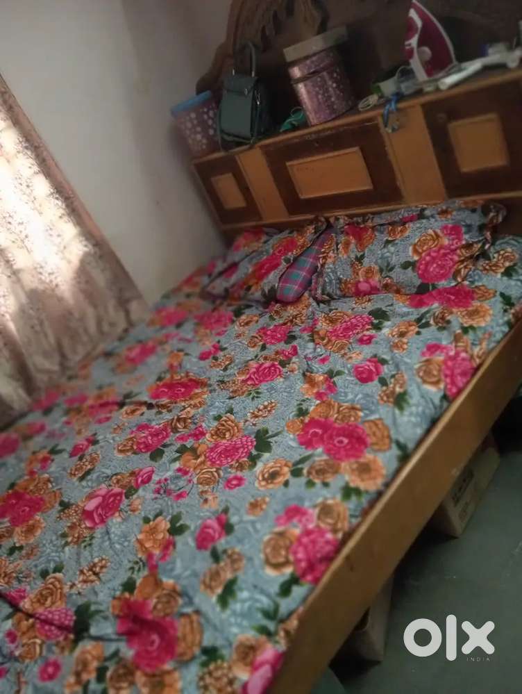 Urgent for sale bed sofa tea table and wardrobe before 18 September