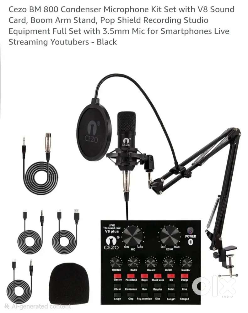 Bm800 microphone with V8 Sound Card