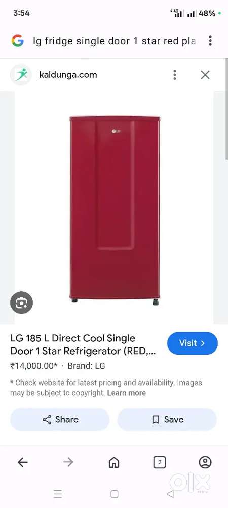 LG fridge 4 year old new condition hai.