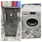I'd67 whirlpool single door fridge & bosch washing machine