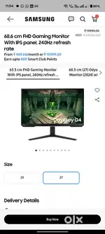 (SEALED) Samsung Odessey G4 27 in 240hz gaming monitor