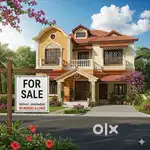 Corner plot house for sale at prime location.