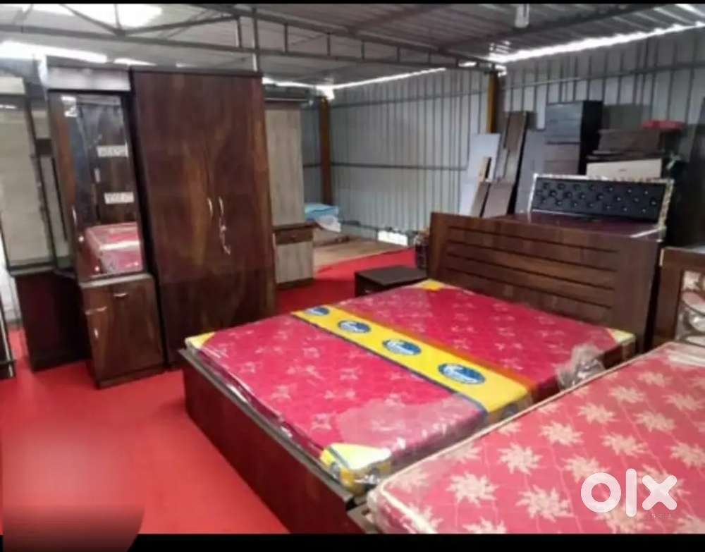 double bed with storage and 2door wardrobe