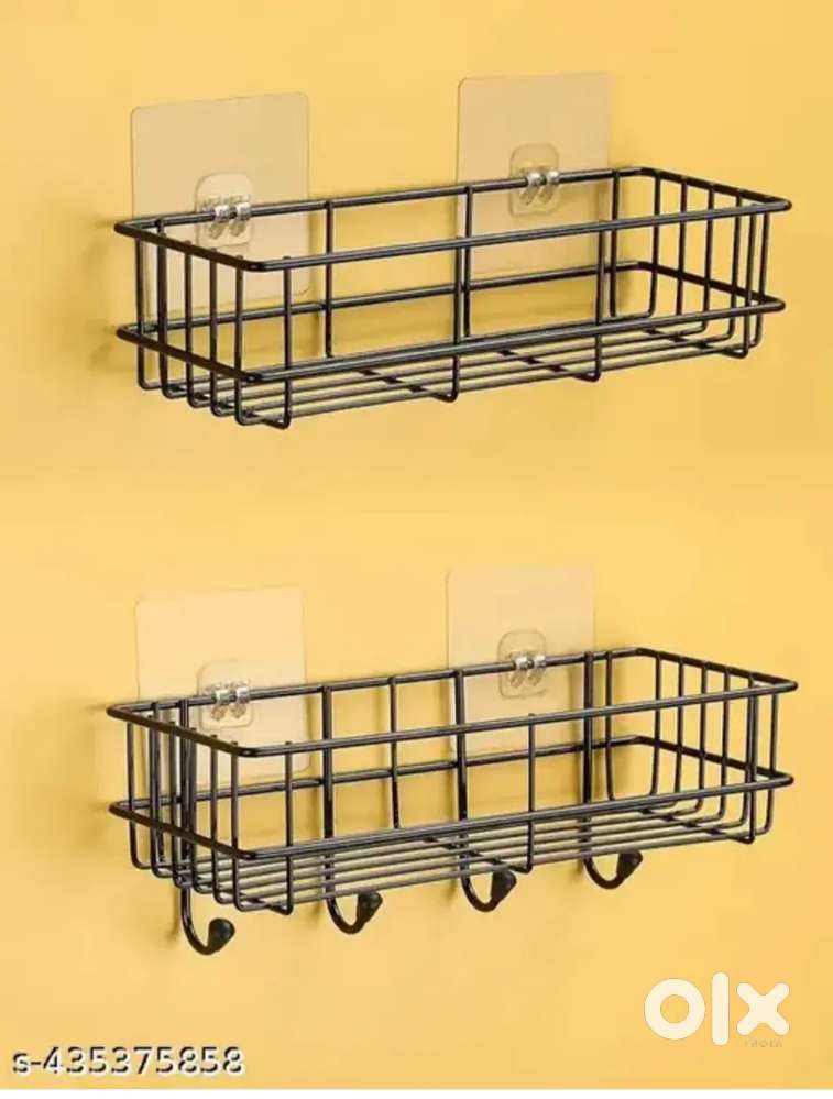 Multipurpose Bathroom Shelf with Hooks