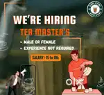 Tea, Coffee & milkshake Master required.