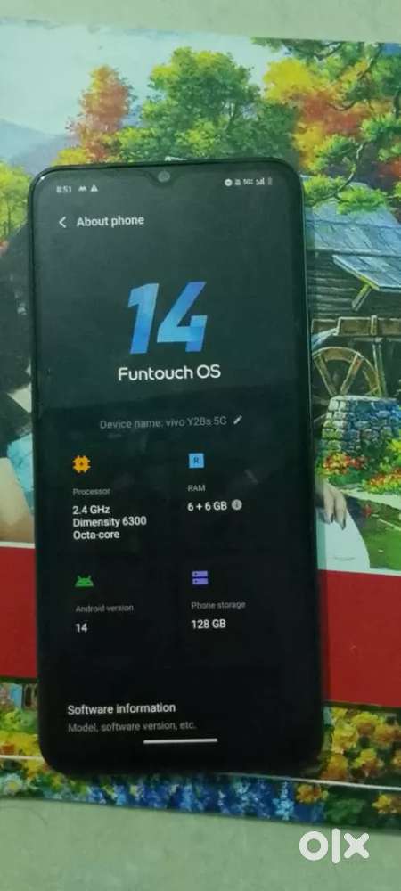 Vivo y28s 5G 8/128 new moble