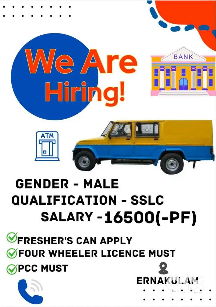 BANK DRIVER VACANCYY