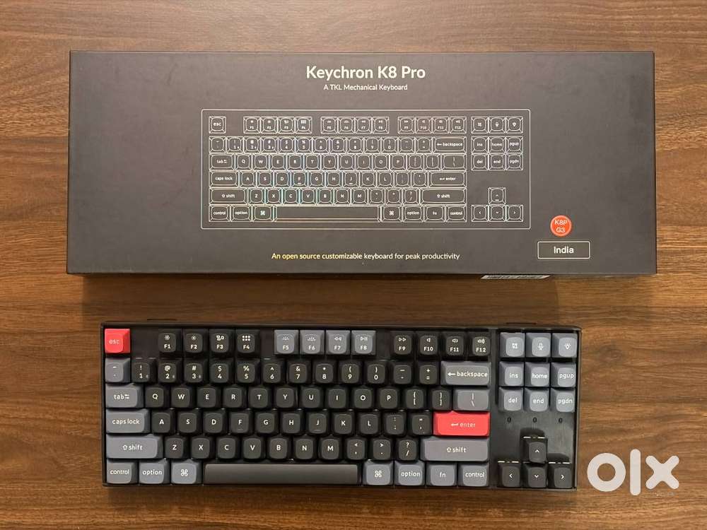 Keychron K8 Pro Mechanical Keyboard  Brown Switches  Mint Condition