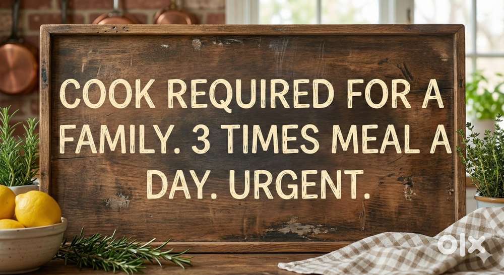 Need all rounder cook for a family