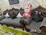 5sitter sofa with 3 sitter couch and center table