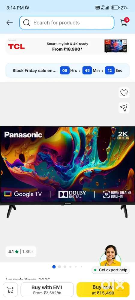 panasonic smart android tv 4k google