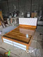 NEW QUEEN SIZE BOX STORAGE BED WITH CUSION