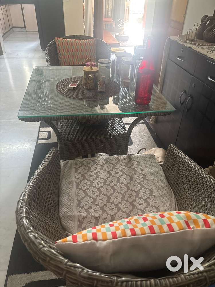 Bamboo 4 chair set with table