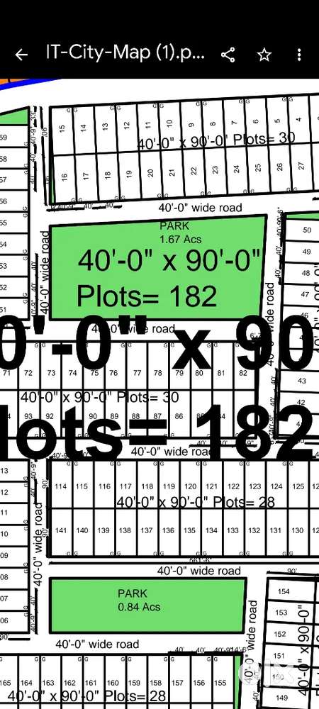 400sqyd Park Facing North east direction in IT City 82 Mohali