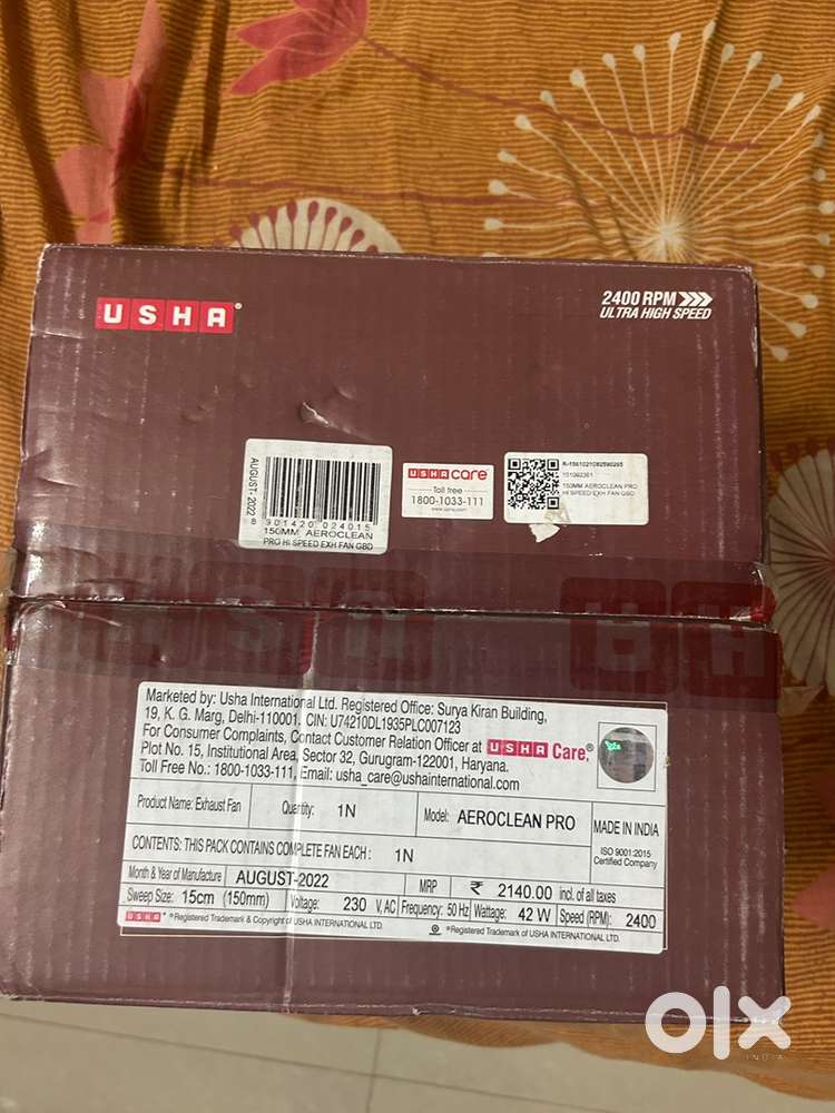 Unused Exaust fan fir sale