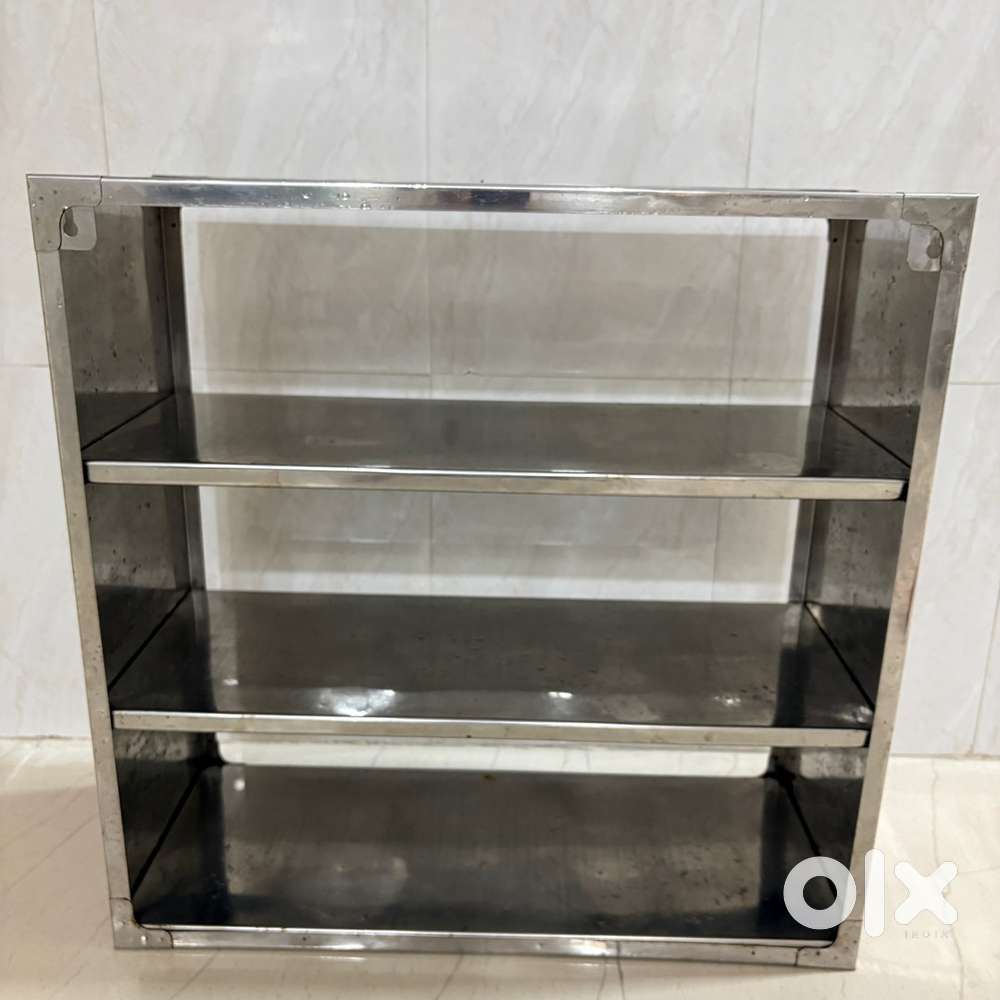 Stainless Steel Kitchen Rack / Utensil Storage Shelf – Good Condition