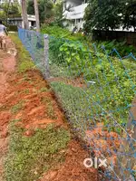 Fencing works - chain link ,barbed wire and slab wall fence