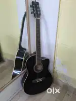 Black acoustic Guitar - clayton brand hand made