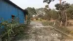 Plastic recycling plant with land