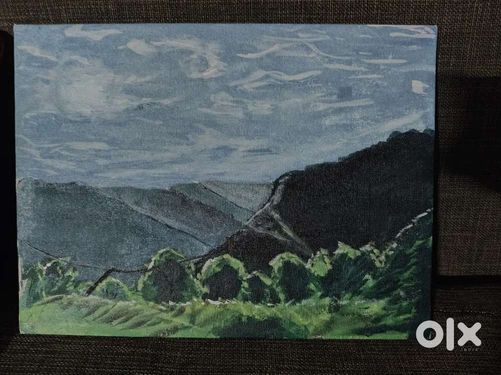 Painting of scenic countryside. One and only in this world