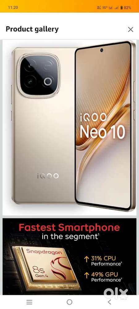 iQOO neo 10 mobile, 10 days old , new mobile