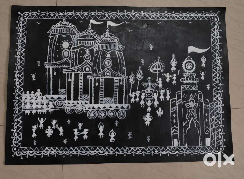 Jaganath yatra Warli painting