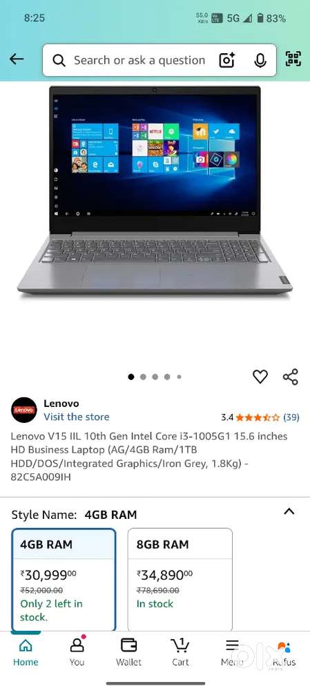 Lenovo V15 IIL 10th Gen !