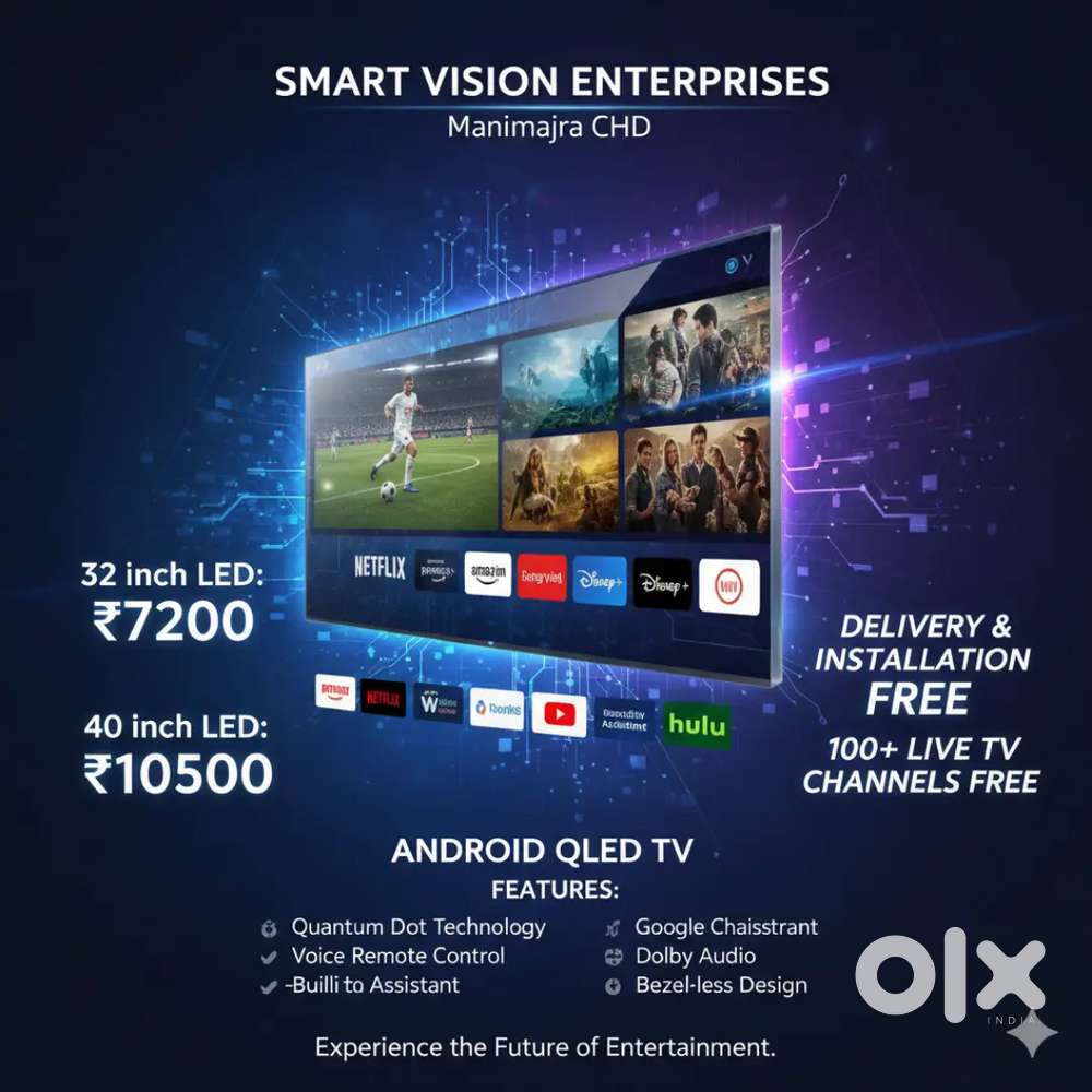 40 inch Smart Android Leds with Wi-Fi, PlayStore, Free Delivery