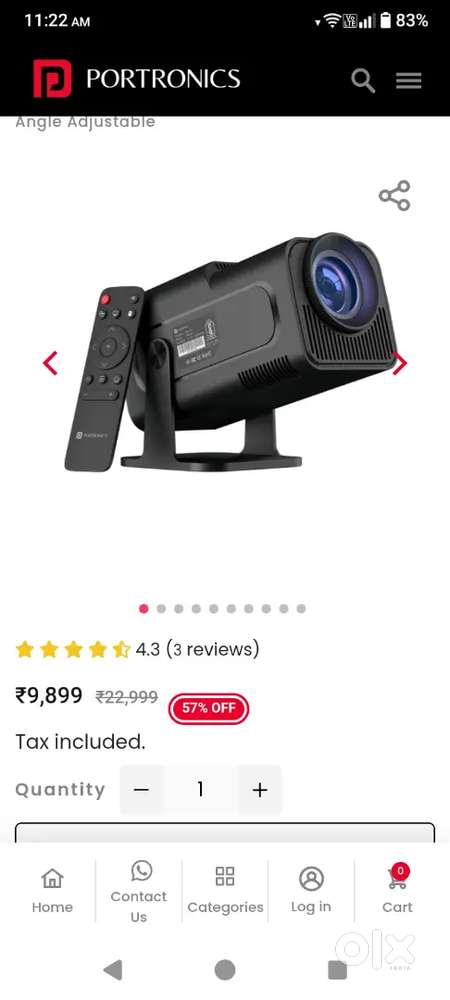 Portronics beem 470 projector