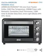 American Micronic 36liter Oven