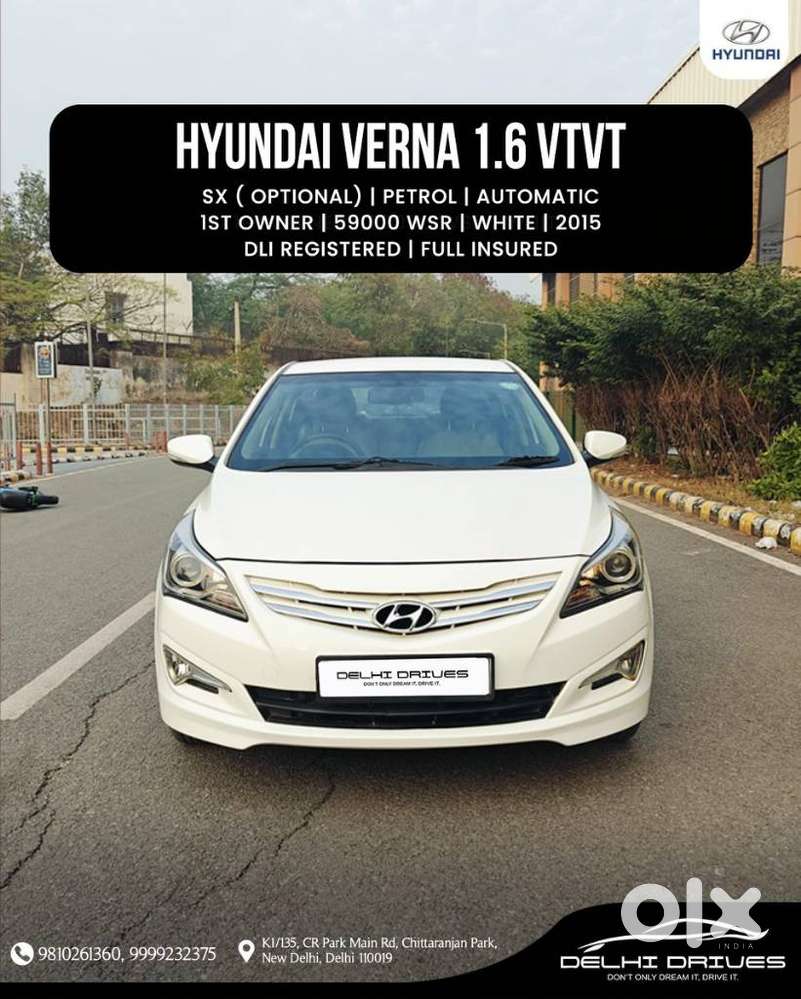 Hyundai Verna VTVT 1.6 AT SX Option, 2015, Petrol