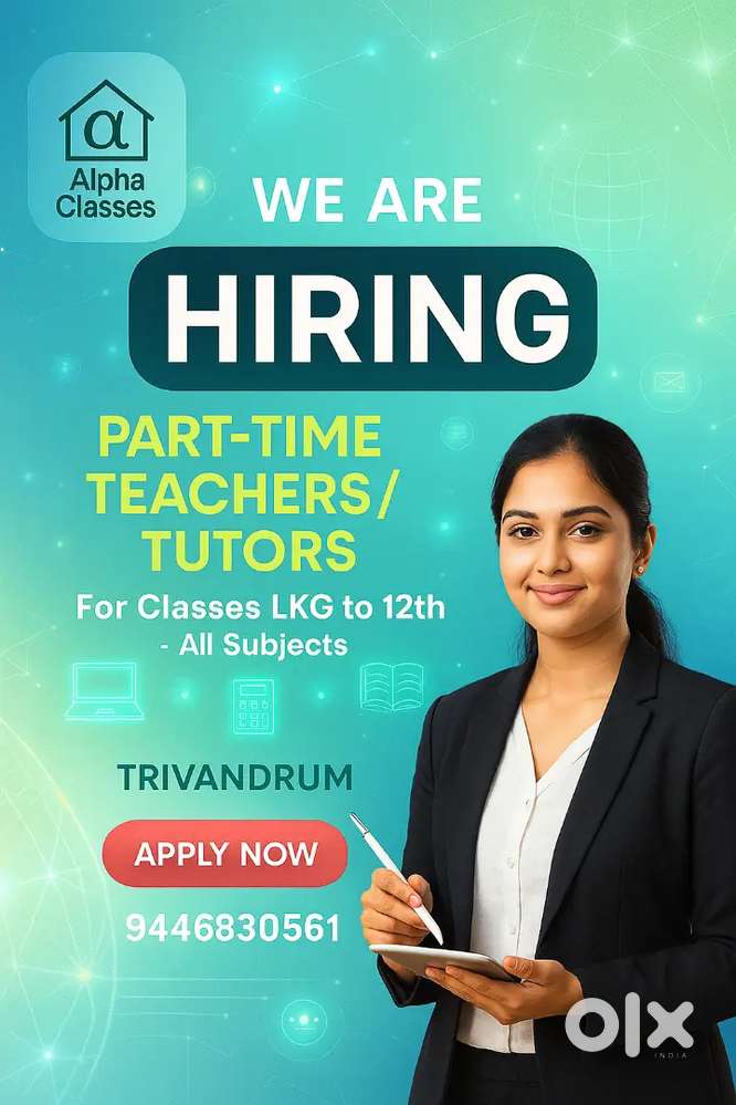 Hiring teachers and tellecallers at Alpha classes Trivandrum