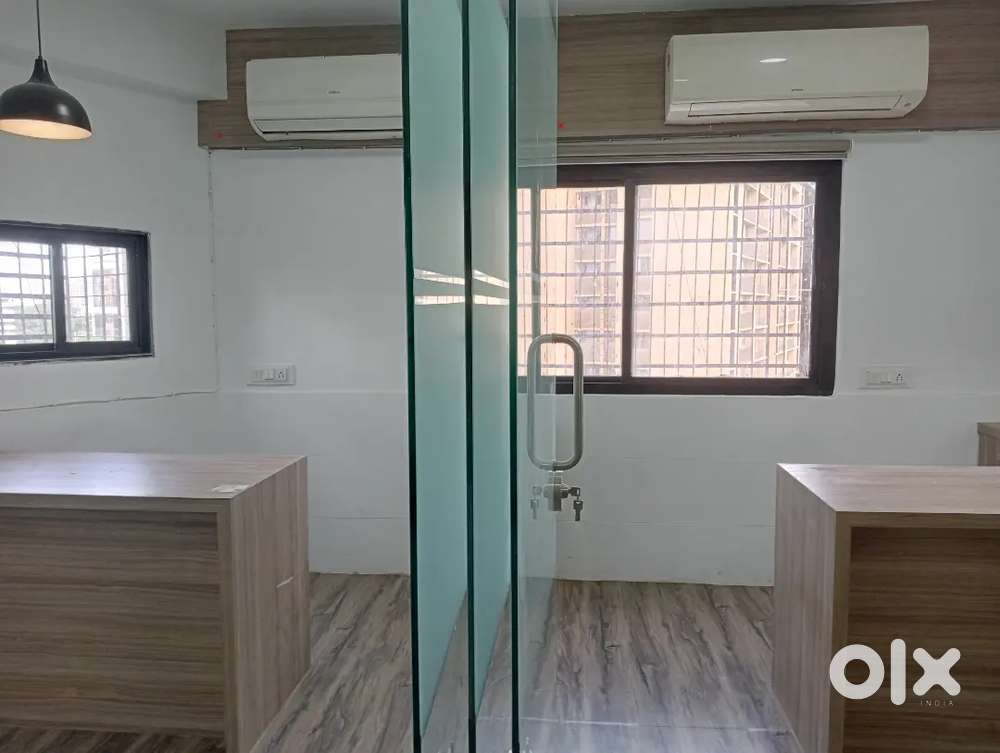 Office on rent fully furnished 2 cabins 10 seats at ambavadi